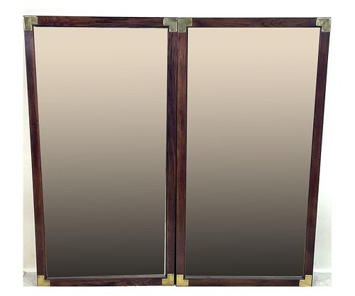 PAIR OF HENREDON  ACCENT FRAMED MIRRORS