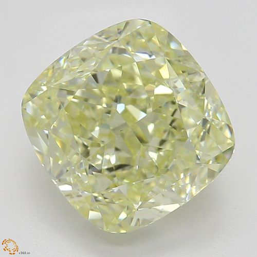 1.84 ct, Natural Fancy Light Yellow Even Color, VS1, Cushion cut Diamond (GIA Graded), Appraised Value: $21,500 