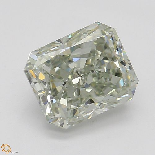 1.02 ct, Natural Fancy Gray Yellowish Green Even Color, VS2, Radiant cut Diamond (GIA Graded), Appraised Value: $28,800 