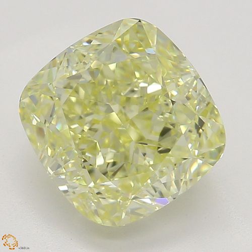 1.71 ct, Natural Fancy Yellow Even Color, VVS1, Cushion cut Diamond (GIA Graded), Appraised Value: $29,500 
