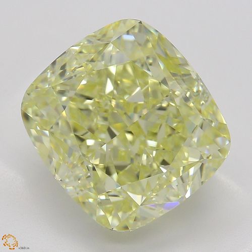 4.16 ct, Natural Fancy Yellow Even Color, VVS2, Cushion cut Diamond (GIA Graded), Appraised Value: $183,000 