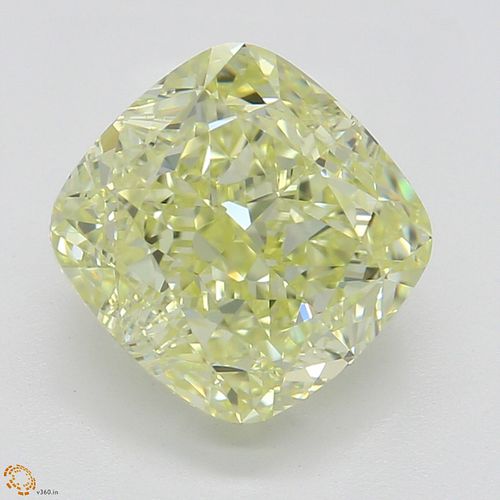 2.01 ct, Natural Fancy Light Yellow Even Color, VS2, Cushion cut Diamond (GIA Graded), Appraised Value: $27,800 