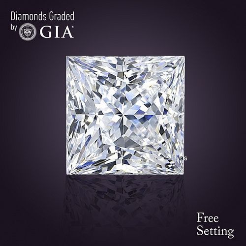 2.10 ct, E/VS1, Princess cut GIA Graded Diamond. Appraised Value: $85,000 