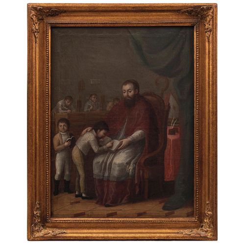 SAN CASIANO Óleo sobre tela Detalles de conservación 55 x 40 cm San Casiano es en la actualidad un santo olvidado por los ca...