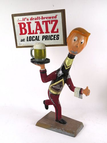 1958 Blatz Beer Bottle "Running Waiter" Guy Milwaukee, Wisconsin