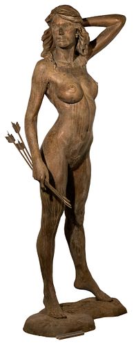Victor Issa (American, b.1954) 'Diana the Huntress' Bronze Sculpture