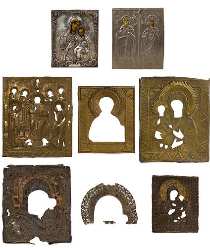Eastern Orthodox Silver Oklad Icon Assortment