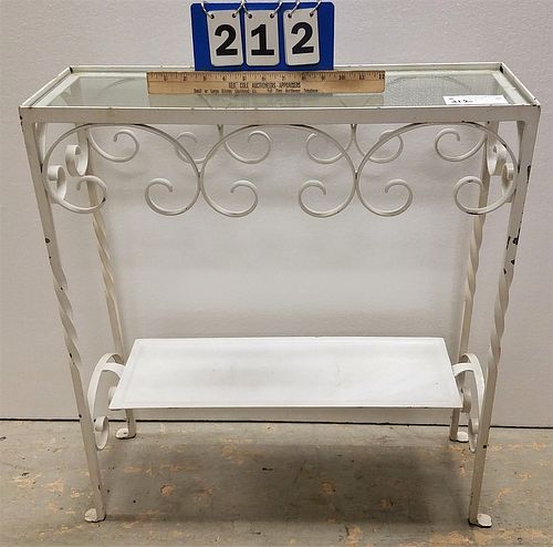 WROUGHT 2 TIER STAND 17"H X 24 1/2"W X 8 1/2"D