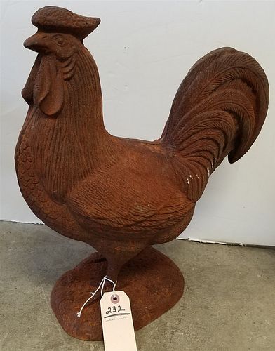 CAST IRON ROOSTER 18 1/2"H X 15"L