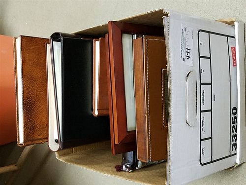 BX DRESSER FRAMES, LEATHER PHOTO ALBUMS AND NOTEBOOKS