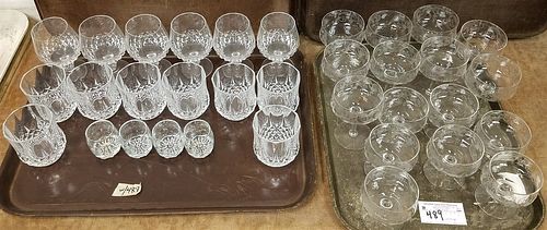 LOT 2 TRAYS STEMWARE AND GLASSES