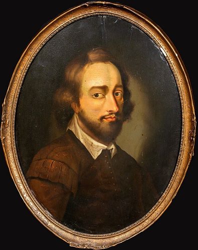  PORTRAIT OF PLAYWRIGHT WILLIAM SHAKESPEARE OIL PAINTING