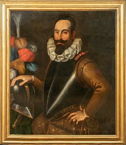 PORTRAIT OF ANTONIO D'ARAGONA MONCADA DE LUNA OIL PAINTING