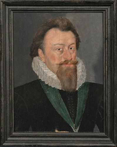 PORTRAIT KING JAMES I AND VI (1566-1625) OIL PAINTING