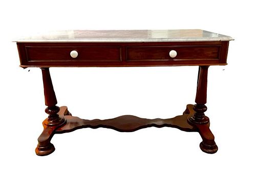 English Victorian Marble Top Dressing Table Base