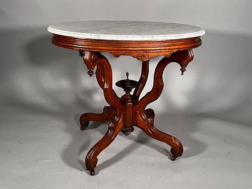 Victorian Marble Top Parlor Table