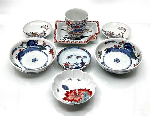 8 Japanese Antique Kakiemon Porcelain Dishes