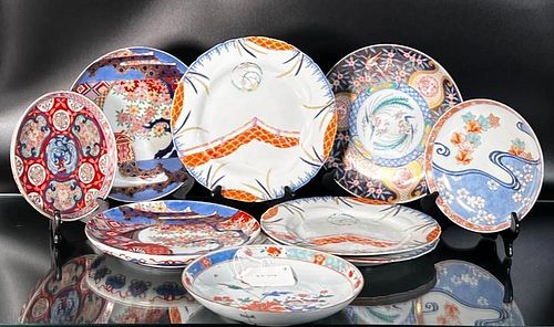 9 Japanese Vintage Arita Porcelains