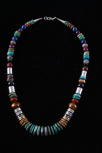 Navajo Tommy & Rose Singer Royston Silver Necklace