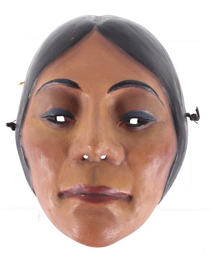C. 1890-1910 Crow Apsaalooke Painted Death Mask