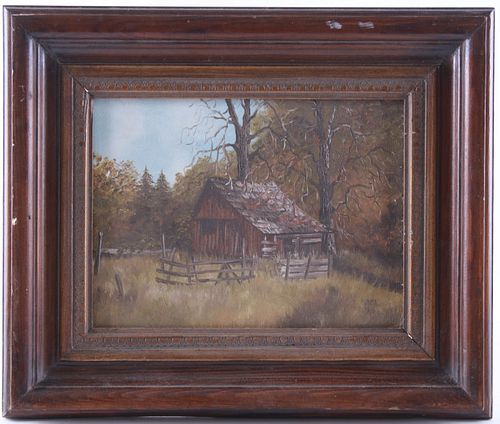 Norma Wilson Barn Near Wimer, Oregon Oil Painting