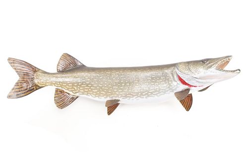 Full Body Northern Pike Taxidermy Wall Mount