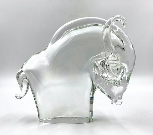Licio Zanetti Murano Art Glass Wild Boar Sculpture