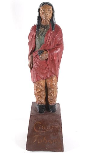 Counter Top Chalkware Tobacco Cigar Store Indian
