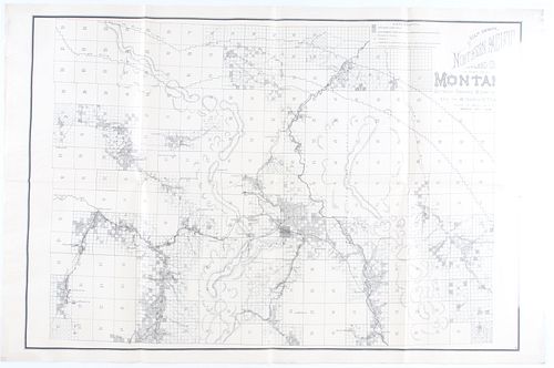 Northern Pacific Land Grant Montana Map c. 1890