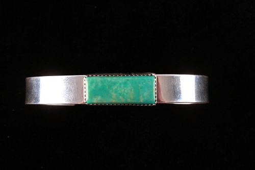 Navajo Kingman Turquoise Sterling Bracelet