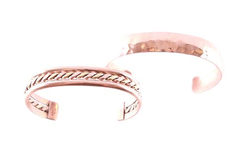 Navajo Tahe Copper & Brass Two Bracelets (2)