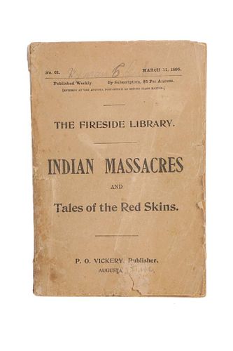 Indian Massacres And Tales Of The Red Skins 1895
