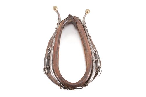 Large Horse/ Mule Leather Yoke Collar & Hame