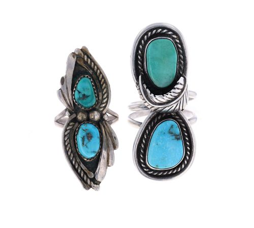 Navajo Sterling Silver Turquoise Ring Collection