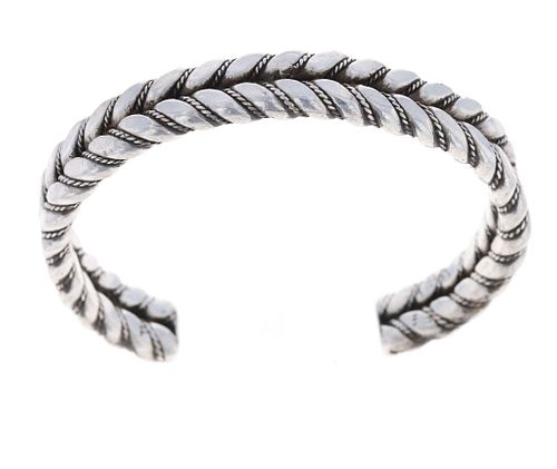 C.1950-1960 Mexican Sterling Silver Heavy Bracelet