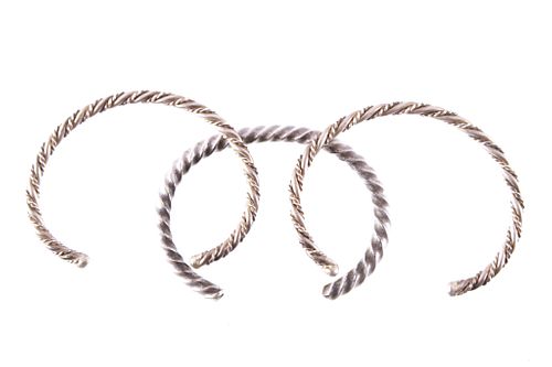 Navajo Silver Twisted Rope Bracelet Collection