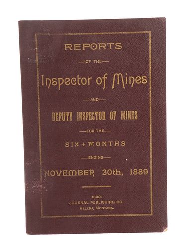 Montana Reports of the Inspector of Mines 1889