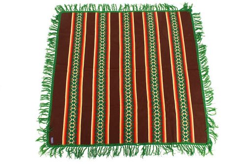 Beaver State Pendleton Indian Fringed Blanket