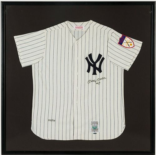 Beautiful Mickey Mantle No. 7 Signed New York Yankees Jersey UDA Upper Deck COA