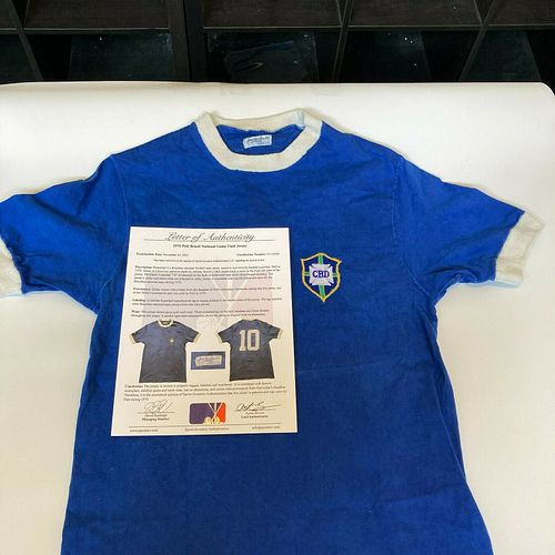 Pele Game Used 1970 Brazil National Soccer Jersey With Sports Investors COA