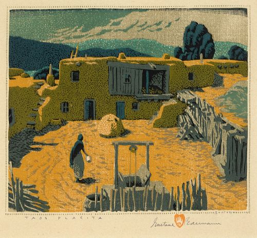 Gustave Baumann, Taos Placita, 1947
