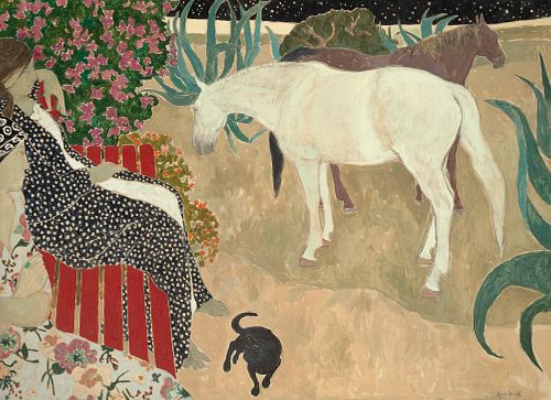 Susan Hertel, Horses in the Garden