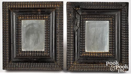 Near pair of Dutch ebonized mirrors, early 18th c.