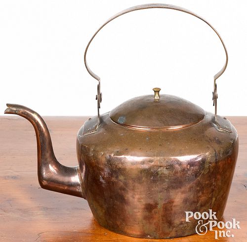 Lancaster copper kettle, 19th c.