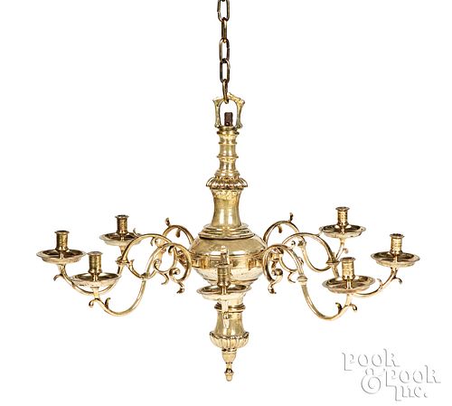Large Dutch brass chandelier