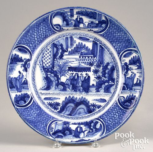 Dutch blue and white Delft charger, ca. 1700