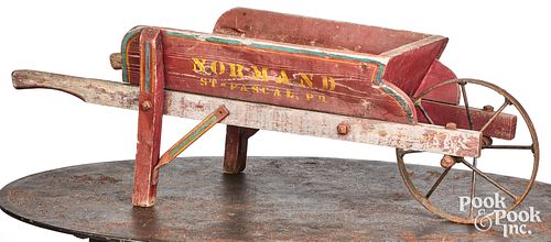 Canadian painted child's wheelbarrow, late 19th c.
