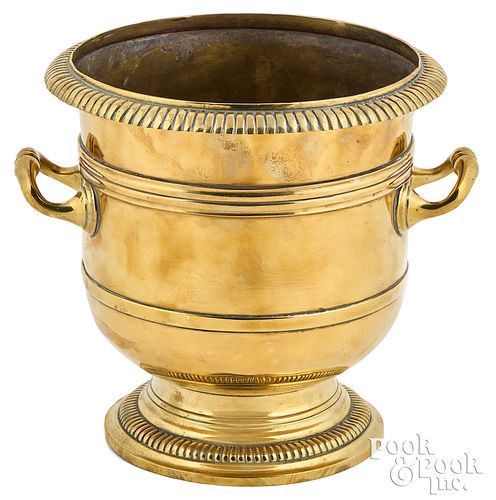 French brass wine cooler, 18th c.