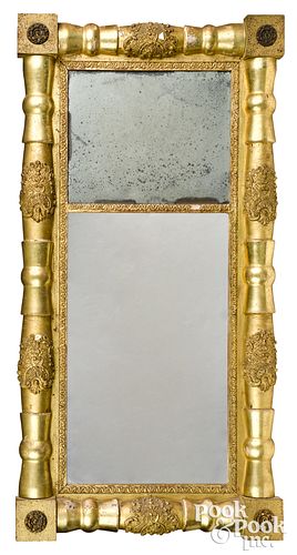 Late Federal giltwood mirror, ca. 1825