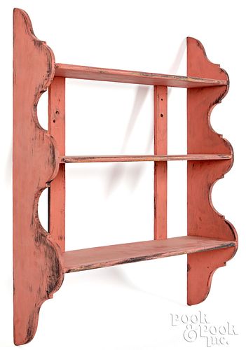Contemporary painted hanging shelf